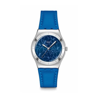 Reloj Swatch Blue Petal Promise de Cuero