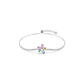 Pulsera Ariana Grande x Swarovski, Tallas mixtas, Flor, Multicolor, Baño de rodio