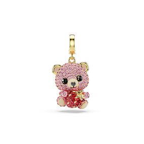 Charm Idyllia, Tallas mixtas, Osito, Rosa, Baño tono oro