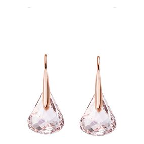 Pendientes Lunar, Rosas, Baño tono oro rosa